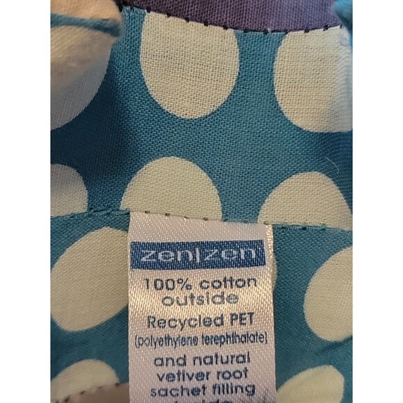 Zen Zen Forest Elephant Patchwork Blue Plush Stuffed Animal 9" Recycled Cotton - Picture 7 of 7